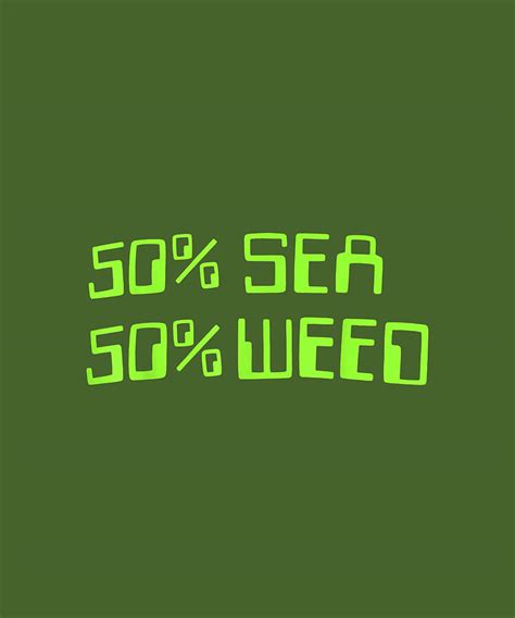 Spongebob Squarepants 50 Sea 50 Weed Digital Art By Ras Kira
