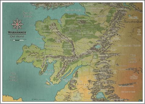 Warhammer Old World Color By Cyowari Fantasy World Map Fantasy