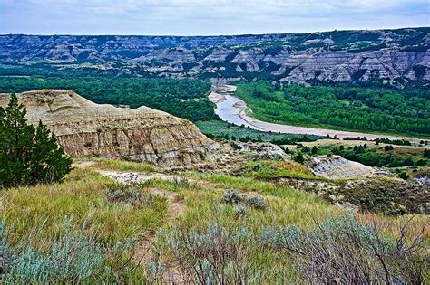 Little Missouri River In North Unit Of Theodore Roosevelt National Park