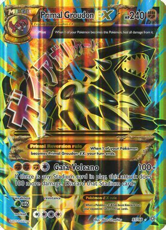 Mar 17, 2011 · the trio protected hoopa from the shadow hoopa and its reinforcements, primal groudon, primal kyogre, dialga, palkia, giratina, and kyurem, in dahara city. Primal Groudon EX - Pokemon Oversized Cards - Pokemon | TrollAndToad