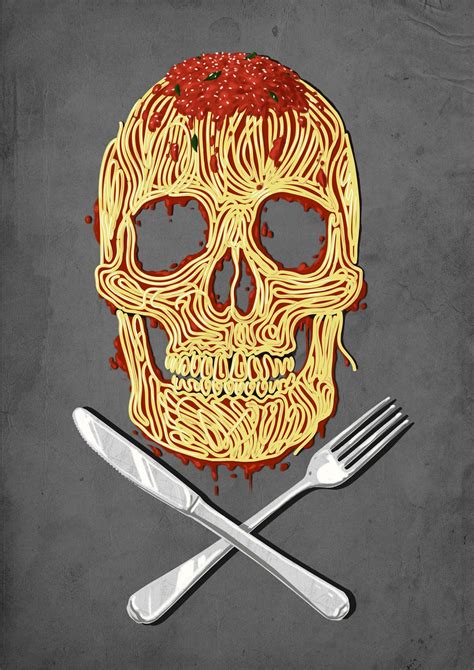 Spaghetti Skull — Oktopus Sapiens Skull Art Skull Art Print Skull