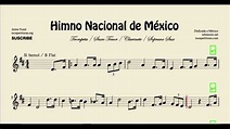 Himno Nacional de México Partitura de Trompeta Saxo Tenor Clarinete y ...