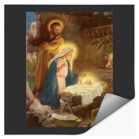 Vintage Christmas Nativity Mary Joseph Baby Jesus Stickers Sold By