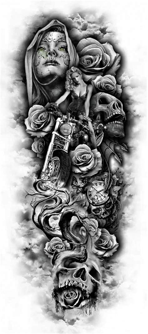 Luxury Skull Tattoo Tatuaje Personalizado Tatuajes Falsos Arte Con