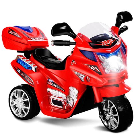 Kids Ride On Motorcycle 3 Wheel 6v Battery Powered Electric Toy Power