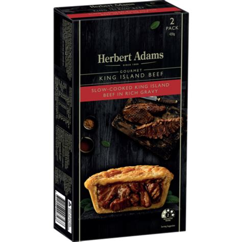 Herbert Adams King Island Beef Pies 2s 420gm Shop Online At Marks