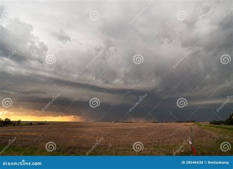 Storm Clouds Over Kansas Plains Stock Photo Image Of Cloud State