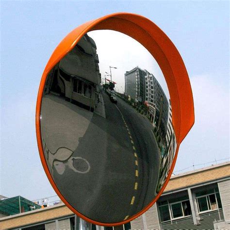 Lh Guard 24 Convex Mirror Outdoor Security Driveway Mirror Orange Corner Mirror With