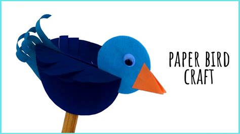 Paper Bird Craft Easy Paper Craft Idea For Kids Youtube