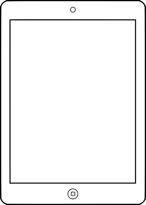 Ipad Outline Coloring Page Colouringpages
