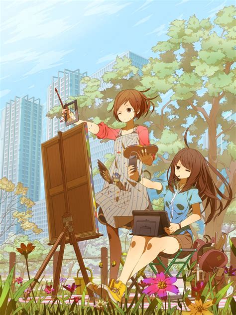 Anime Girl Painting At Explore Collection Of Anime