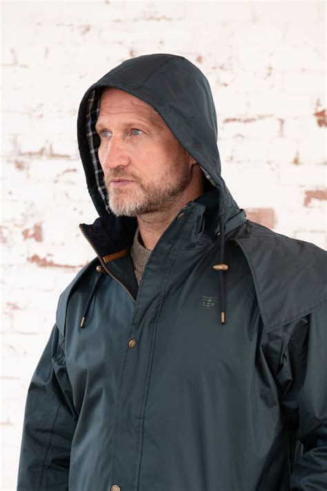 Stockman Long Raincoat Navy Mens Coats Lighthouse