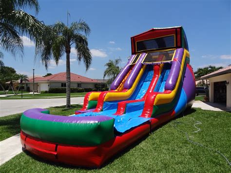 Pvc 055mm Jungle Inflatable Water Slide With Swimming Pool Buy Water