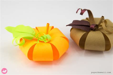 Easy Paper Pumpkin Tutorial And Free Template Useful Origami Paper