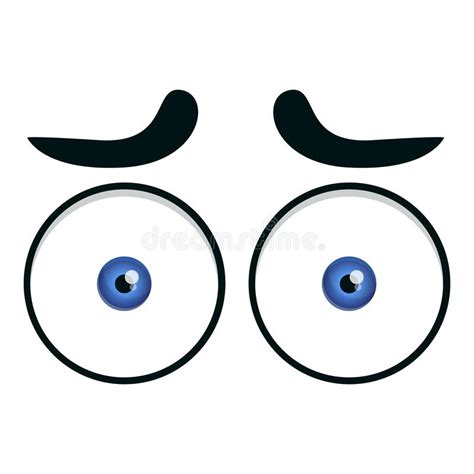 Scared Eyes Icon Cartoon Style Stock Vector Illustration Of Cute