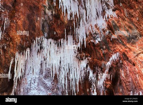 Grotto With White Natural Stalactites Stock Photo Alamy