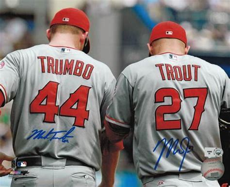Mike Trout And Mark Trumbo Dual Signed 8x10 Mlb Auctions