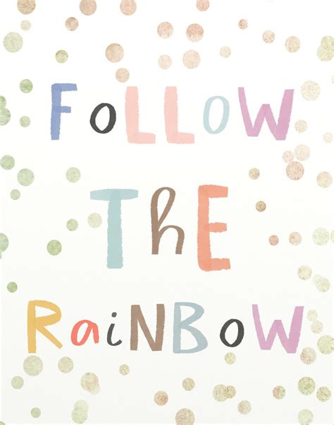 Set Of 2 On Trend Rainbow Prints Follow The Rainbow Etsy
