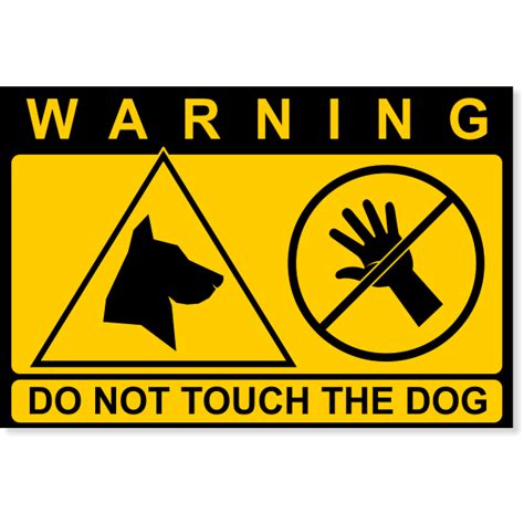 Do Not Touch Dog Crate Decal 4 X 6