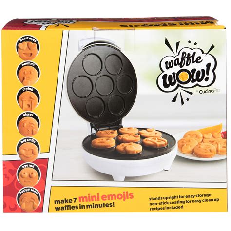 Mini Emojis Smiley Faces Waffle Maker Create 7 Cool Unique Waffles Or