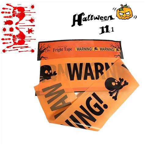 6mx8cm Halloween Warning Tape Signs Halloween Props Danger Warning Line