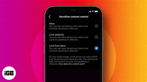 How To Use Instagram Sensitive Content Control Igeeksblog