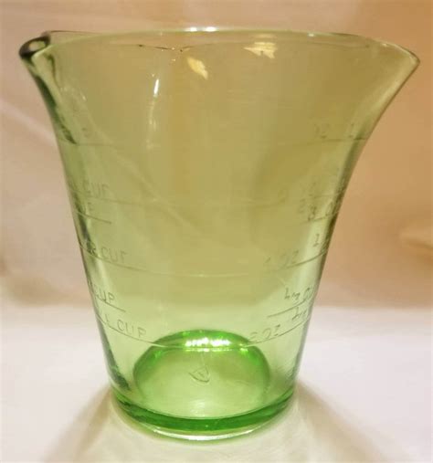 Vintage Federal Green Depression Uranium Glass Spout Etsy