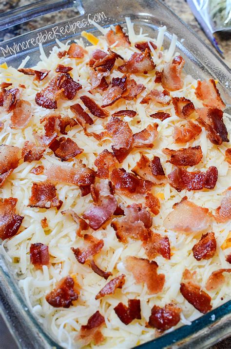 Begin checking the bacon after 12 minutes. Chicken Bacon Ranch Casserole!
