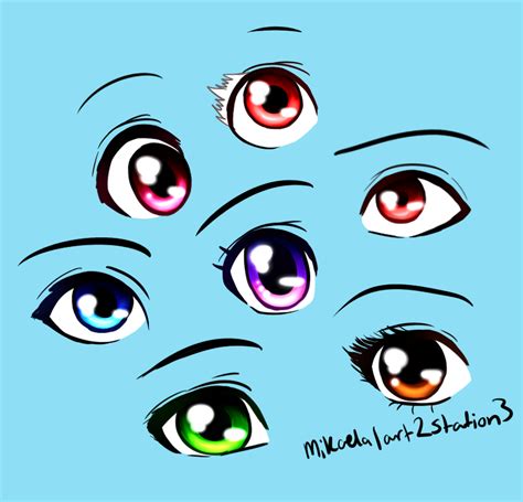 Anime Eyes Practice By Mikaela1art2station3 On Deviantart