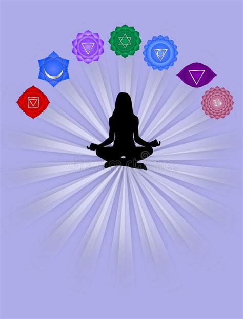Spirituelle Hintergrund Chakras Lebenbaum Und Mandala Stock Abbildung