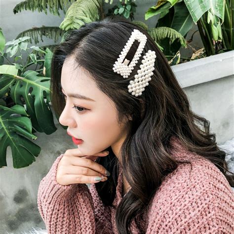 Pearls Hair Clips For Women Fashion Sweet Imitation Korean Style