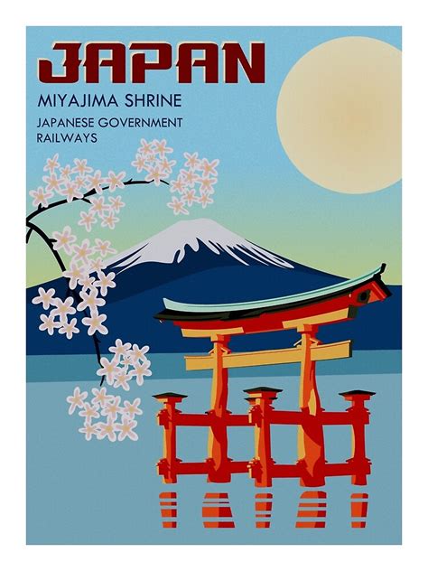 Japan Travel Poster Poster For Sale By Sam Collins Redbubble