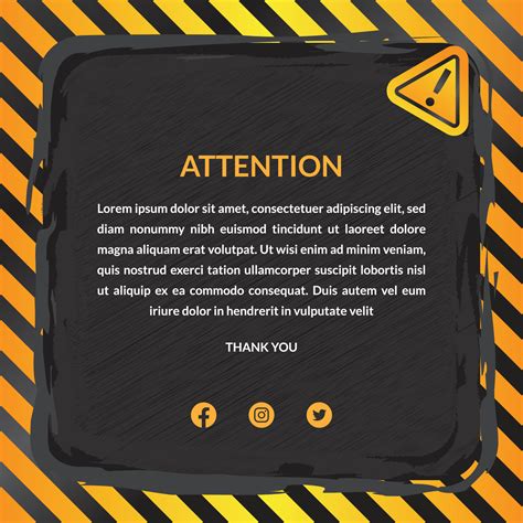 Attention Post Design Template 14473306 Vector Art At Vecteezy
