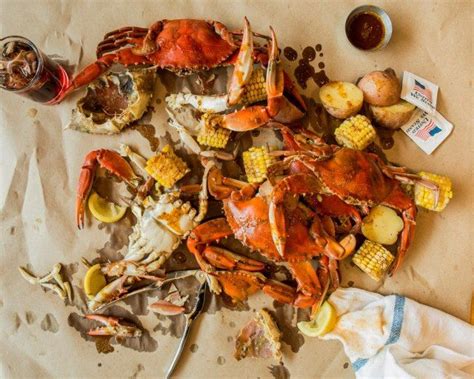 Piles Of Blue Crabs Baptized With Miller Lite And Anointed With Old