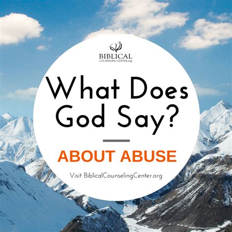 Maybe you would like to learn more about one of these? What Does God Say About Abuse?