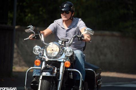 George Clooney Hops On His Motorcycle For A Ride With Friends Hot