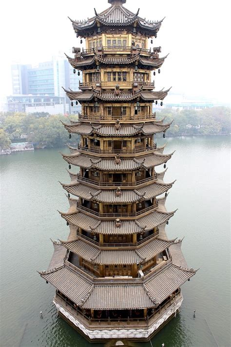 Sun Pagoda Guilin Guangxi China By Davelambert Redbubble