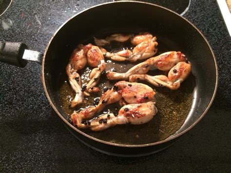 Pan Fried Frog Legs With Blackened Garlic Pretty Basic But Still So