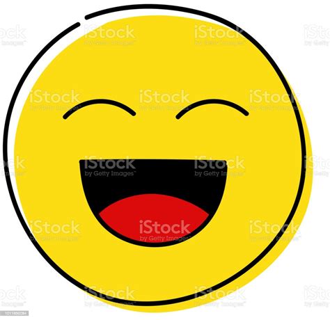 Social Media Icon Happy Emoji Vector Stock Illustration Download