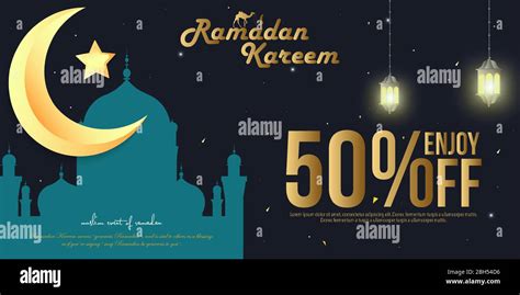 Illustration Of Ramadan Sale Poster Or Sale Banner Background Flyer