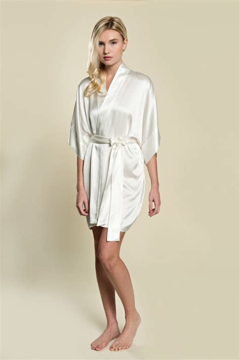 Samantha Silk Bridal Robe Satin Kimono Getting Ready Etsy