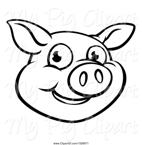 Face Pig Clipart Pig Animal Clip Art Downloadclipart Pig Black And