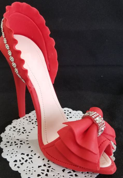 High Heels Cake Topper Shoes Cake Decoration Fancy Shoe Cake Topper In