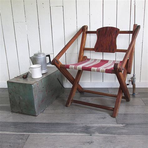 Perfect for pairing with wood folding tables, we stock foldable. Unique, Rustic Wood & Canvas Folding Camp Chair - Nice ...