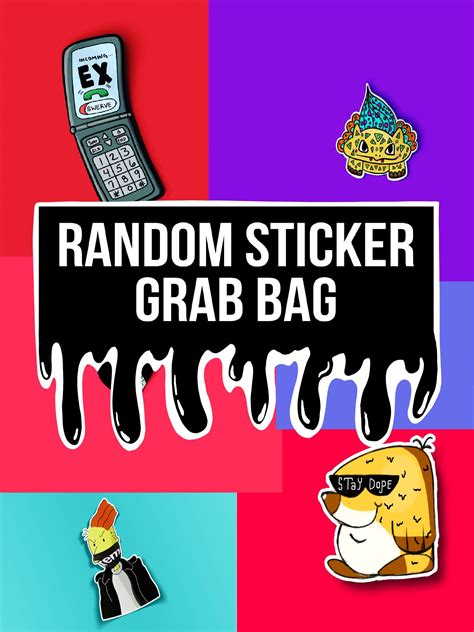 Random Sticker Grab Bag Grab Bags Bags Stickers