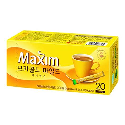 Maxim Mocha Gold Korean Instant Coffee 20 Sticks Grocery
