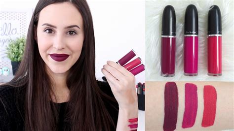 Mac Retro Matte Liquid Lipstick Review Lip Swatches H Wear Youtube