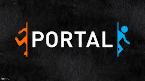 Portal Logo Portal Game Blue Orange Gamer Hd Wallpaper