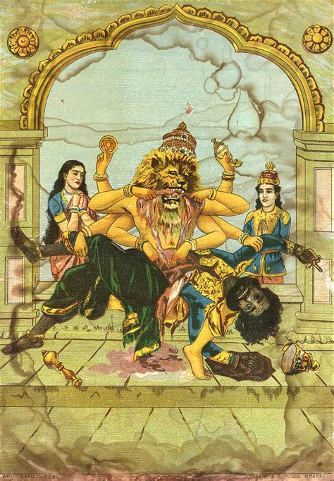 Narasimha Avatar Painting By Raja Ravi Varma Pixels