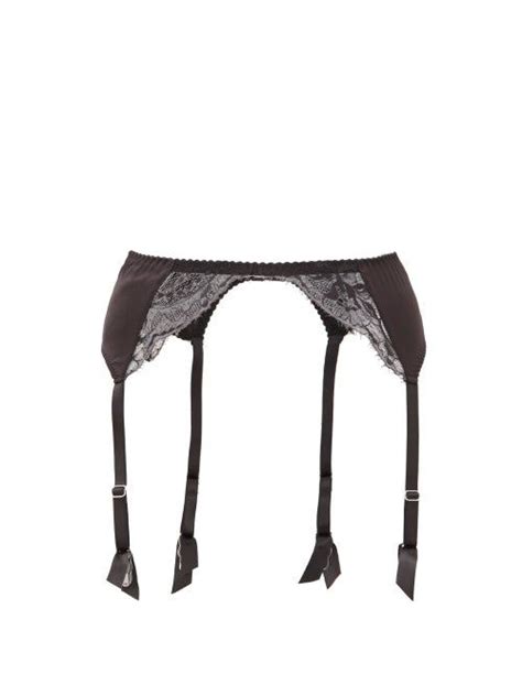 Fleur Of England Silk Blend Satin Suspender Belt Fleurofengland